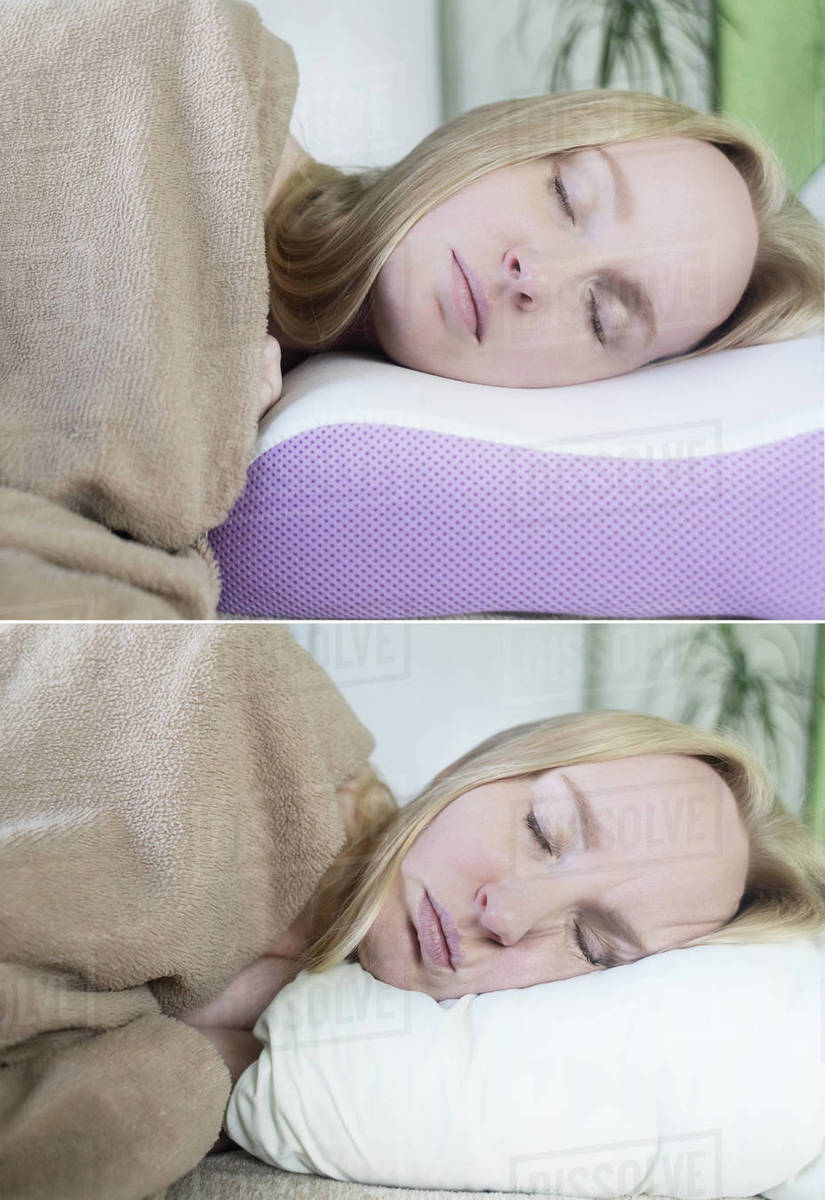 Before and after. On one frame, mimic folds from the wrong pillow