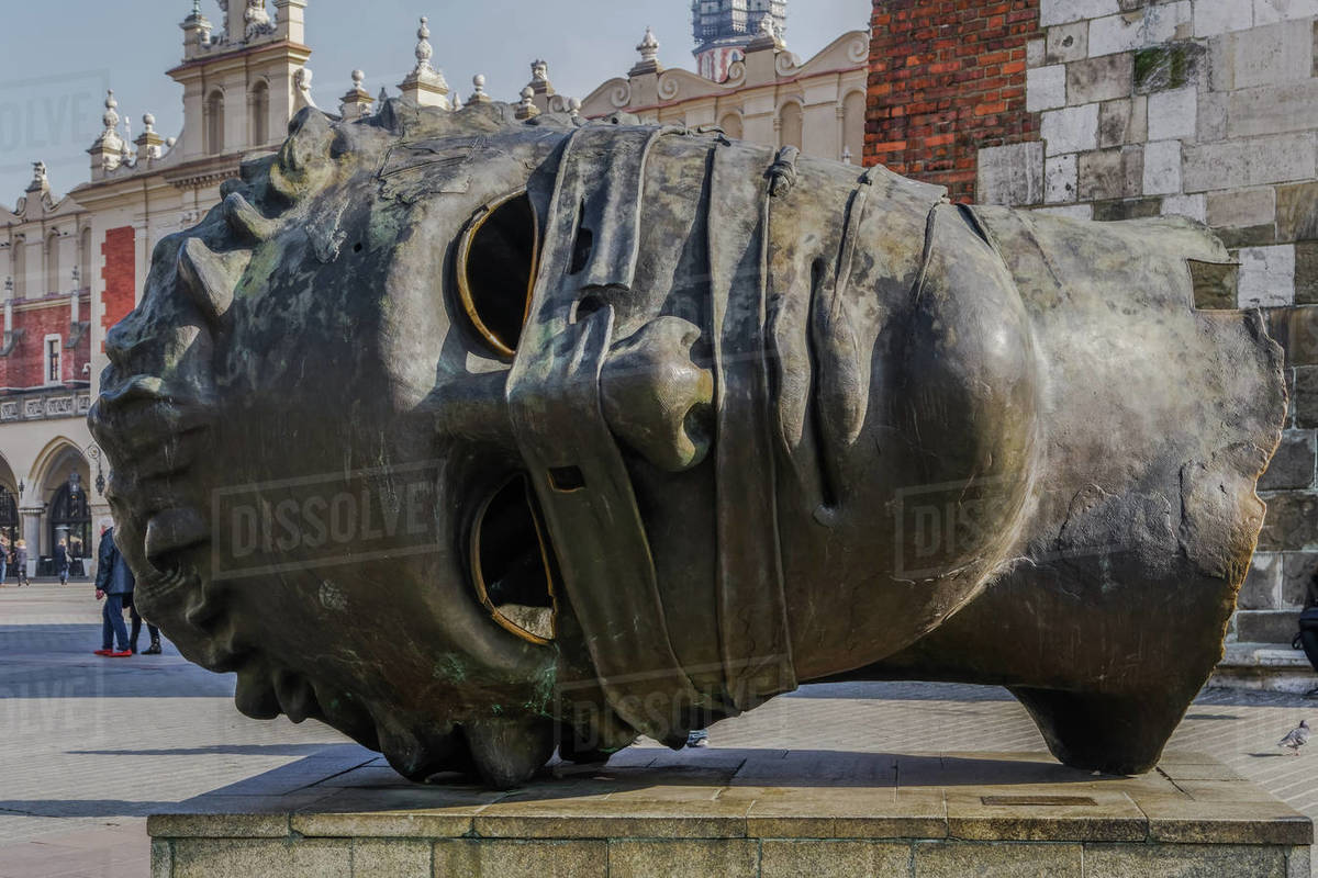 krakow-poland-rzezba-eros-bendato-day-view-sculpture-by-igor-mitoraj