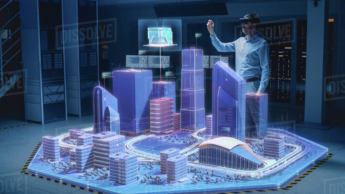 Industry Modern Professional Architect Wearing Virtual