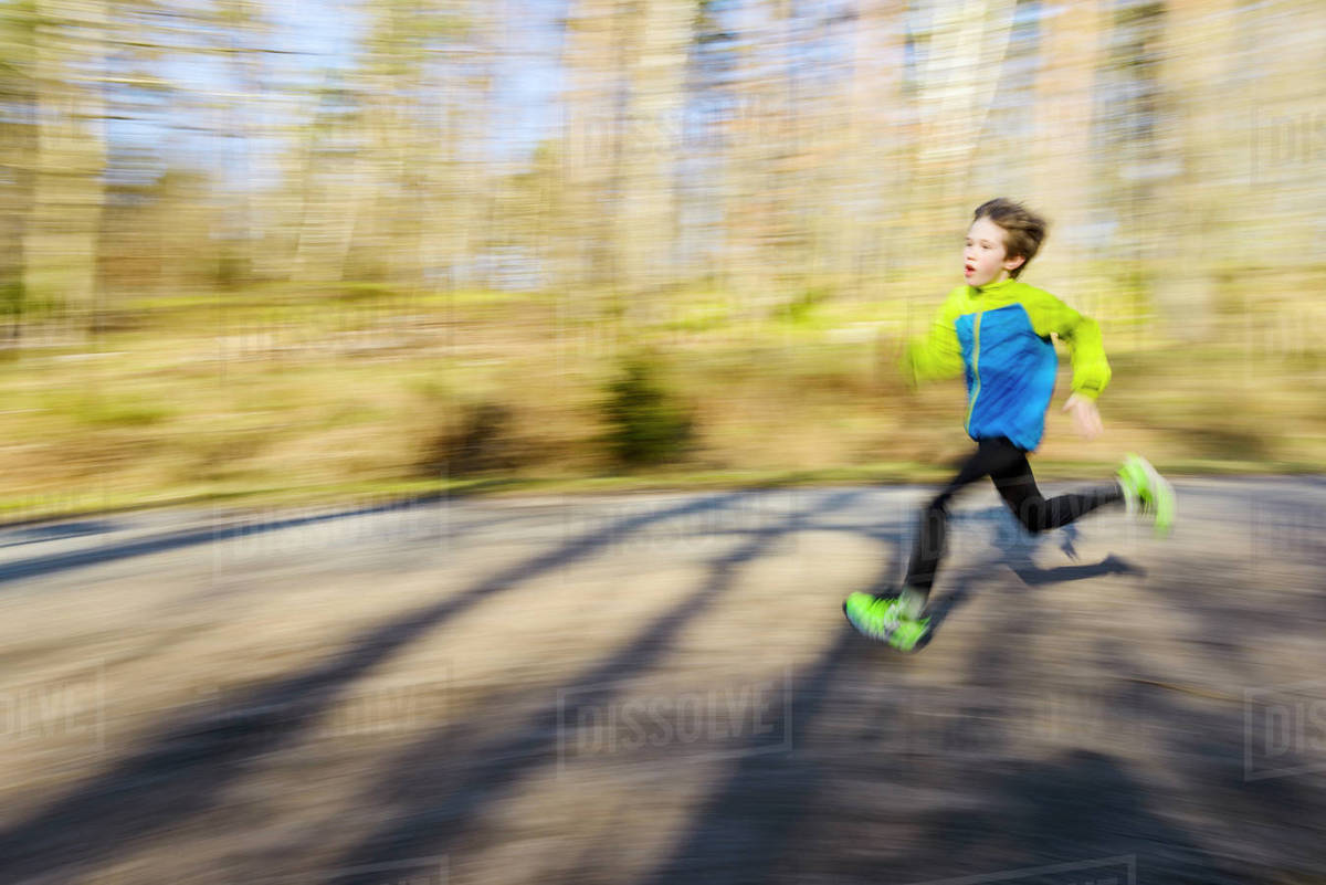 Boy running Stock Photo Dissolve