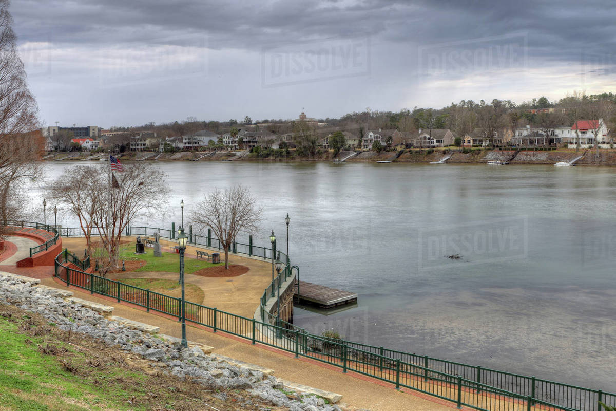 A Scene of the Savannah River at Augusta, Stock Photo Dissolve