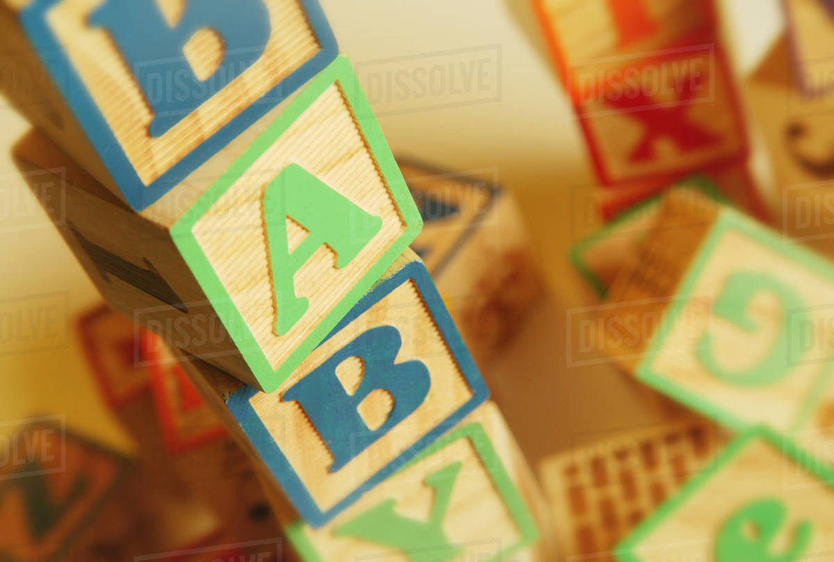 Baby Toy Blocks Stock Photo Dissolve