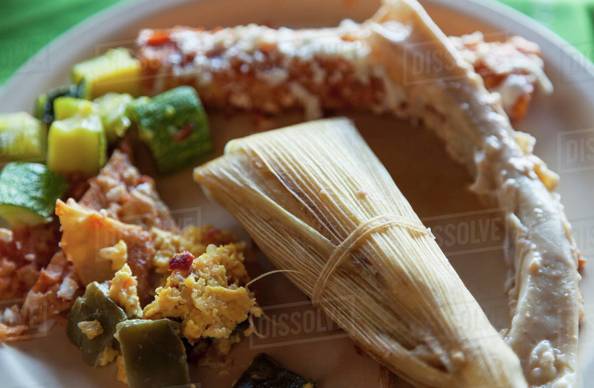 Tamale a favorite traditional mexican meal;Puerto vallarta mexico Stock Photo Dissolve
