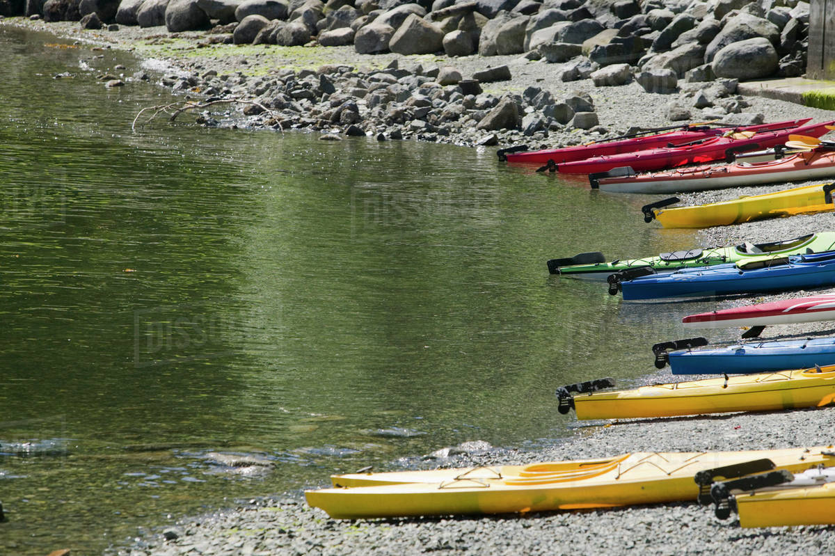 Kayak Rentals, Deep Cove, North Vancouver, Bc, Canada Stock Photo