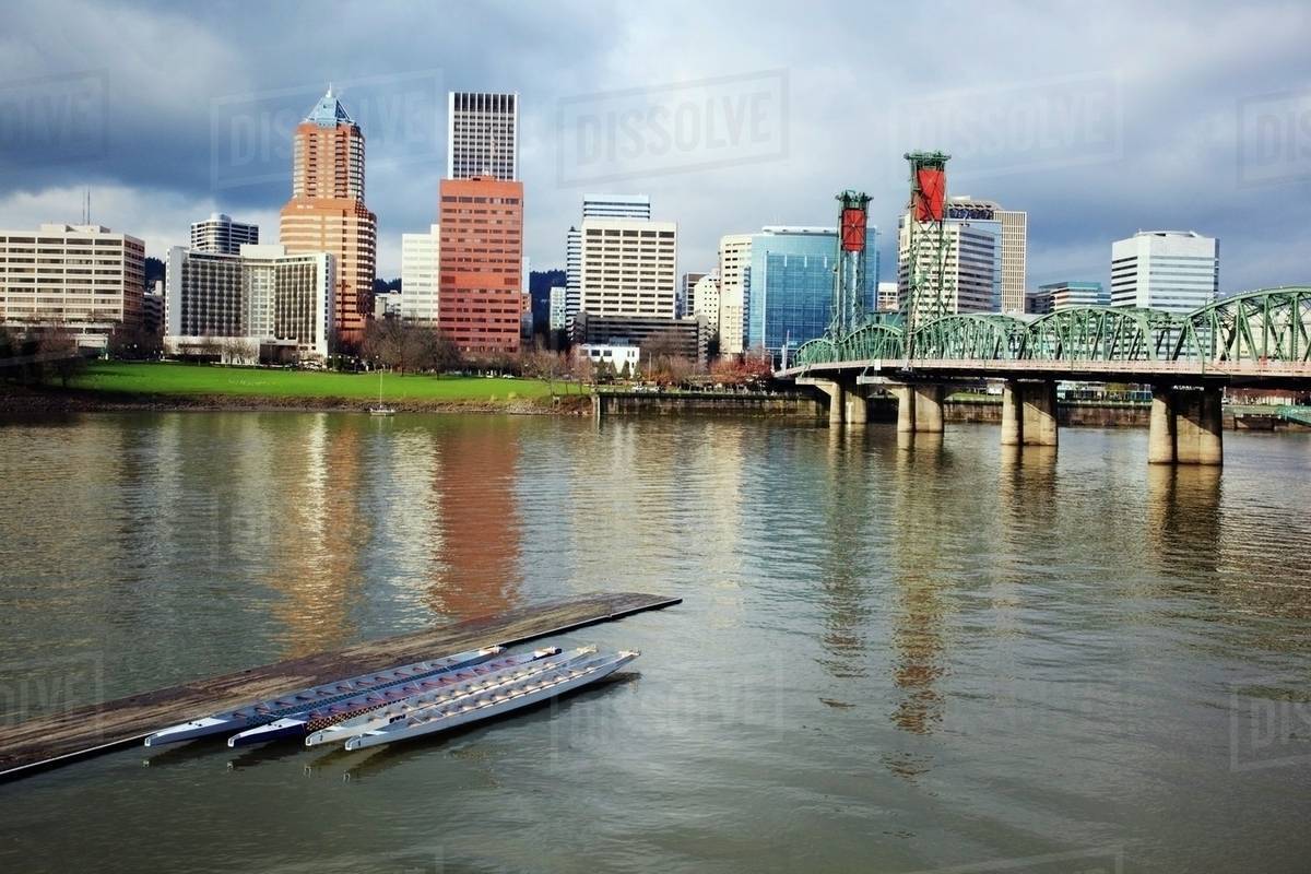 Portland, Oregon, United States Of America; Boats Along A Pier On