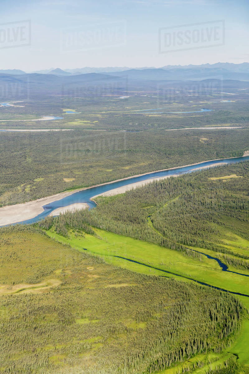 Aerial View Of The Foothills Of The Brooks Range Junction Of The