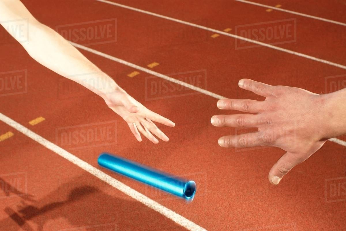 Baton being dropped Stock Photo Dissolve