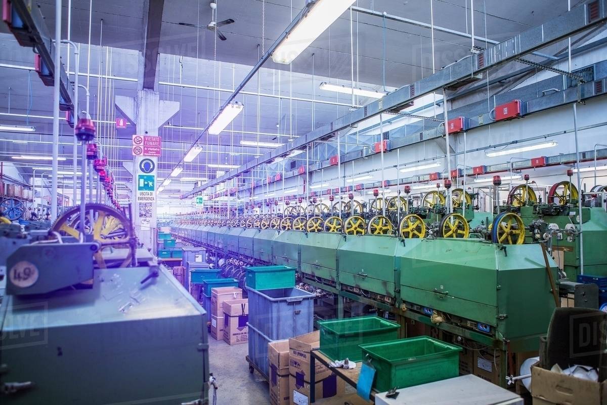 Machinery for rope production in factory that produces products for ...