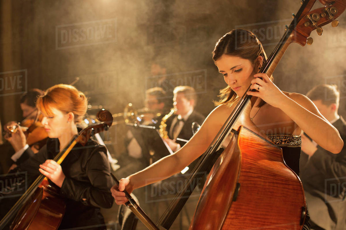 Orchestra performing Stock Photo Dissolve