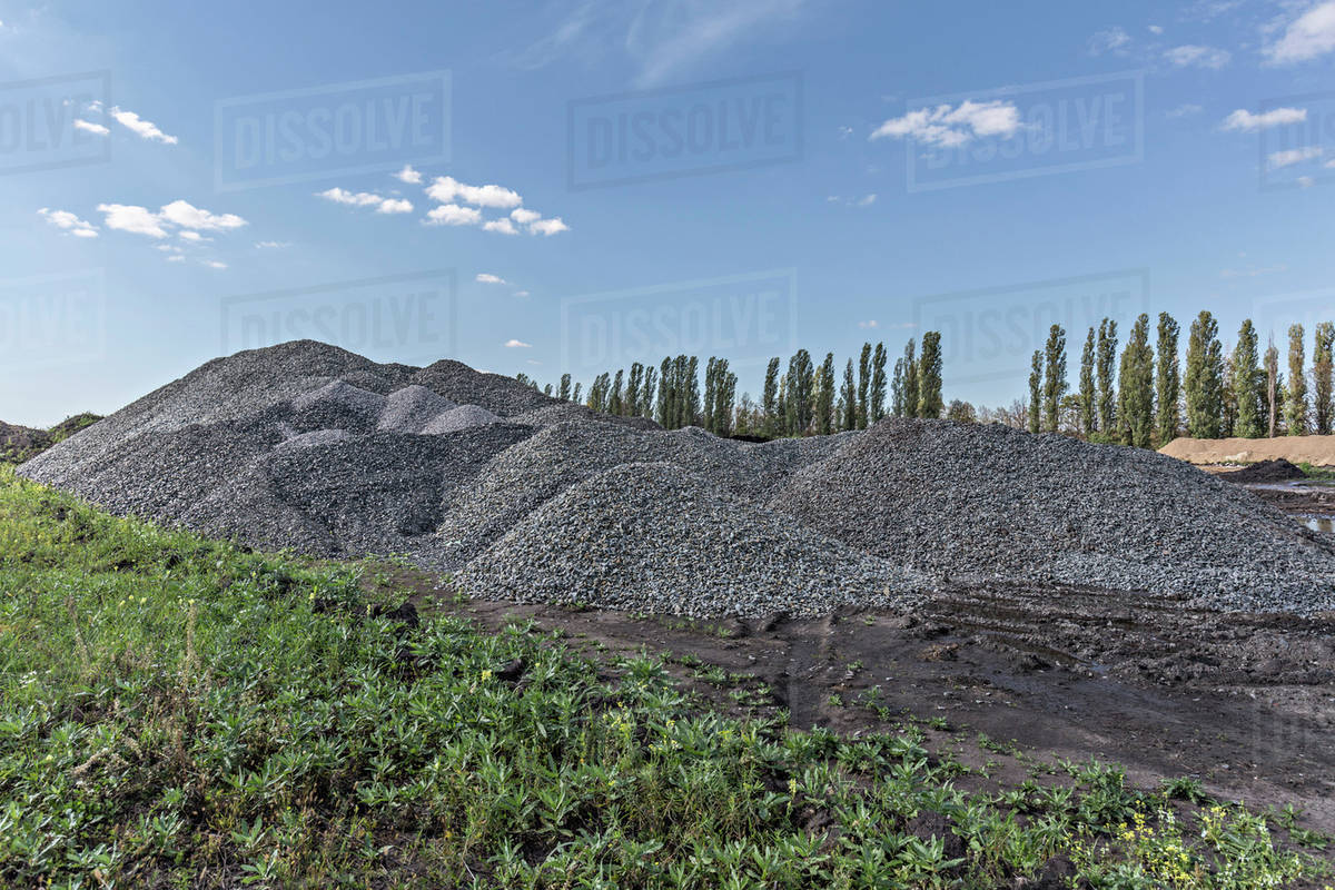 Gravel hills Stock Photo Dissolve